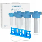 Veefilter Wessper 1" kolmeastmeline kogu majale eelpuhastuskassettidega