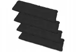 Veekindlad aiakiige pingipadjakesed, 120x38 cm, mustad, 4 tk