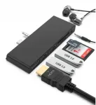 Adapter USB-C 6-&uuml;hes: HDMI, USB 3.0, SD, Mini Jack