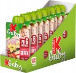 Kubuś Baby maitseline kohupiima dessert lastele, maasika-vanilje, 9 x 100 g