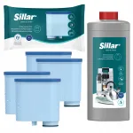 Filtrid Sillar 4 tk ja katlakivieemaldusvahend Saeco Philips LatteGO kohvimasinale