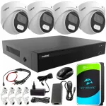 Valvekaamerate komplekt FORCE, 4x IP, 4MPx, 2K, DRIVE rakendusega, 1TB