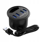 USB jaotur 4xUSB 3.0 lauaplaati paigaldatav, 150 cm USB 3.0 kaabel