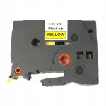 Lint BROTHER TZE-621 / TZ-621, 9 mm, kollane musta tekstiga, &uuml;hilduv