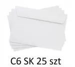 Valged paberist &uuml;mbrikud C6, 25 tk, SK