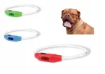 Lemmiklooma LED-kaelarihm, veekindel, reguleeritav, USB-laetav, 40 cm