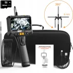 Endoskoop 360&deg; p&ouml;&ouml;ratud kaameraga, LED-ekraan, 32 GB m&auml;lu, IP67, 2 m, 6 mm