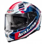 Mootorrattakiiver CABERG AVALON X Optic, valge/sinine/punane, 2XL