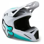 Mootorrattakiiver FOX V1 TOXSYK, valge/roosa, M (57-58 cm), krossi- ja endurokiiver