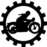 Kleebis autole taustata &bdquo;Motorcycle Mechanic&ldquo;, 12 x 12 cm