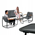 V&auml;lism&ouml;&ouml;bli komplekt Tadar Terrazzo: diivan, toolid, laud, 4-osaline