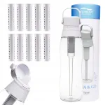 Aqualogis Aqua&Go 750 ml valge filterpudel 10 filtriga