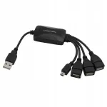 USB jagaja ESPERANZA EA114, 3x USB 2.0, miniUSB