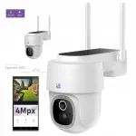 V&auml;lise WiFi-kaamera p&auml;ikesepaneeliga, p&ouml;&ouml;ratav, &ouml;&ouml;n&auml;gemine, FHD, IP65, TUYA rakendusega