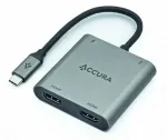 USB-C adapter Accura, 1x USB-C PD 100W, 2x HDMI 4K 60Hz