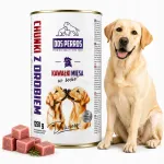 DOS PERROS koerakonservid kana t&uuml;kikestega kastmes, 1250 g