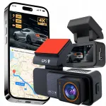 Auto videosalvesti 4K/FHD tagakaameraga, WiFi, GPS, rakendusega