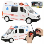 Kaugjuhitav kiirabiauto LED-tuledega ja heliga