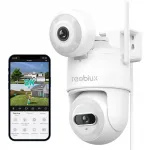 V&auml;liskaamera Reobiux K8Q 2K, 360&deg; PTZ, kaks objektiivi, WiFi, IP66, &ouml;&ouml;n&auml;gemine