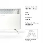 Elektriline konvektor Bosch Heat Convector 4000-20, 2000 W, kuni 20 m&sup2;, LED-ekraaniga, lasteohutu
