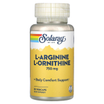 Toidulisand Solaray L-arginine L-ornithine 750 mg, 50 kapslit