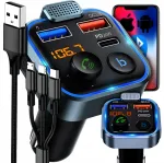 Autoline FM Bluetooth saatja, 3 USB, MP3, RGB valgusega, kiirlaadija