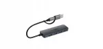 USB-jaotur REINSTON EHUB08, 4 &uuml;hendust, hall