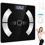 SMART elektroonilised vannitoakaalud 180 kg mustad