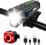 LED rattatulede komplekt, esi- ja tagatuli, 100 lx, IPX5, USB-C, 2000 mAh