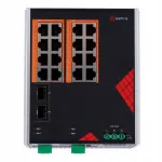 Safire SF-SWI1816HIPOE-GF-AC-260-DIN v&otilde;rgu l&uuml;liti, 16 PoE porti, 2 uplink, 120W