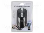 Traadita optiline hiir GEMBIRD, must/hall, USB A, 4 nuppu