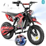 Laste elektriline mini motokrossi mootorratas 500 W, suured rattad, LED, Bluetooth, 5&ndash;14 aastat