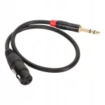 XLR-TRS kaabel, 3-kontaktiline XLR 1/4 tolli &uuml;hendusega