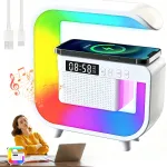 Juhtmevaba Bluetooth-k&otilde;lar LED-lambiga ja 15 W Qi laadijaga, 4 funktsiooniga