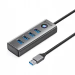 USB jagaja Orico, 4 pesaga, 5 Gbps, alumiiniumist, hall