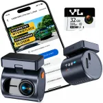Auto kaamera 2K 1296P WiFi 32GB h&auml;&auml;lejuhtimise, G-anduri ja parkimisrežiimiga