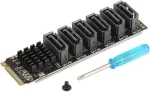 M.2 SATA adapter, 6 liidest, PCIe 3.0