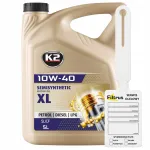10W40 5L pool-s&uuml;nteetiline mootori&otilde;li API SL/CF NANOTECH K2 XL + hooldusetikett