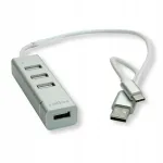 USB jagaja 4x USB 2.0 USB A+C kaabliga s&uuml;learvutile