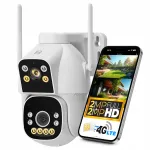 IP p&ouml;&ouml;ratav kaamera 2 objektiiviga, GSM 4G LTE, SIM, 2x2MP, heli
