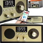 Kaasaskantav retro k&ouml;&ouml;giraadio Bluetooth ja induktsioonlaadijaga