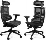 Kontoritool ERGOTECH, must, ergonoomiline