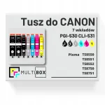 Canon Pixma TS8550/TS8750/TS8552/TS8551 tindikassettide komplekt, 7 tk, PGI-530, CLI-531