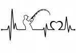 Kleebis autole v&otilde;i mootorrattale, kalamehe EKG, 10 x 23 cm