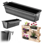 Lillepott europaleti karbile, 40 cm, plastik