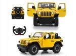 Puldiga juhitav Jeep Wrangler RS auto 1:14 kollane