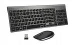 GALENMORO juhtmevaba AZERTY (prantsuse) membraanklaviatuur ja hiir