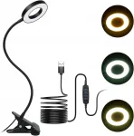 LED lauavalgusti USB hoidjaga, reguleeritav, 3 režiimi, 12 heleduse taset