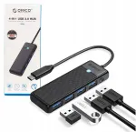 USB jaotur ORICO PAPW4A-C3-015-BK-EP, 4 USB-A 3.0 &uuml;hendust, 5Gbps, must