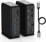 USB-C kahekordse monitori 16-&uuml;hes dokiplaat DisplayPortiga, MacBook Pro/Air jaoks